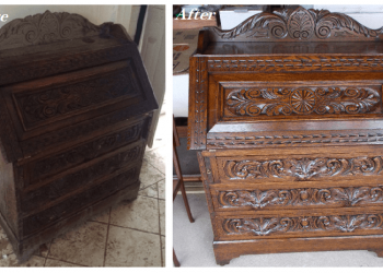 Before and after fire damage restoration